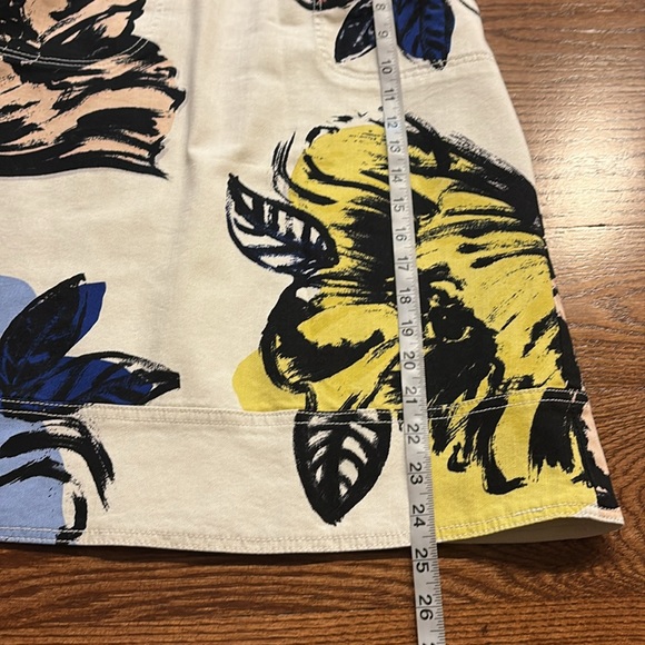 Anthropologie Maeve Rodney bold floral Print Women's Skirt adjustable buckles 0 - Picture 12 of 14